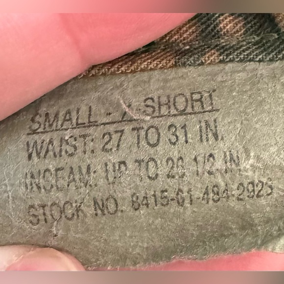 US Military Pants Men Small Short Woodland Marpath Camouflage Trouser Workwear - Picture 6 of 6